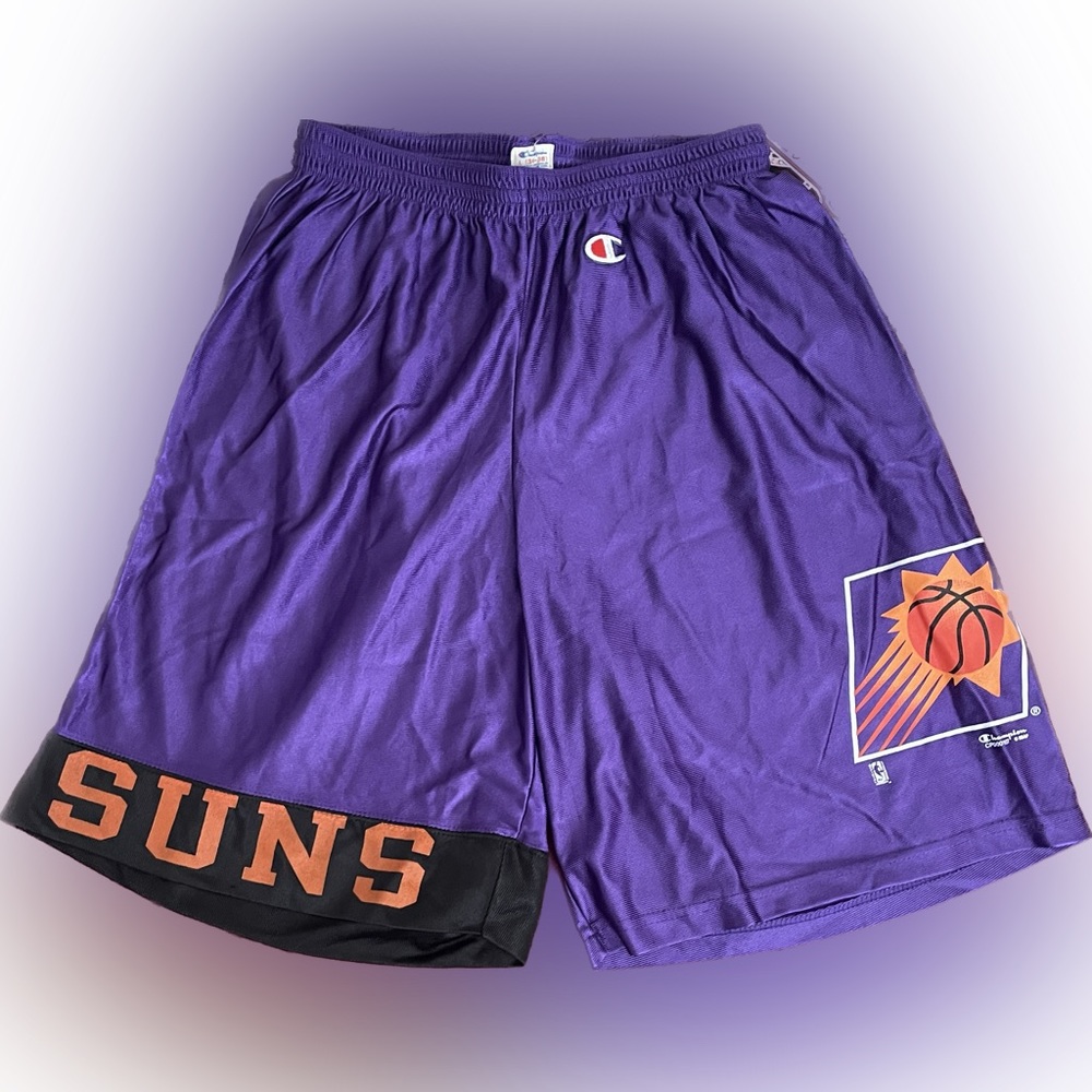 Vintage Champion 1994 NBA Phoenix Suns Basketball NBA Nylon Shorts Sz Large
